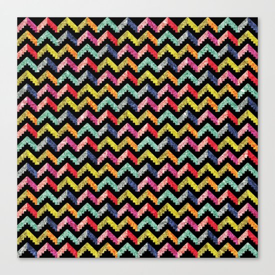 Chevron Multi Color Zigzag Pattern II Canvas Print