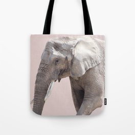 Elephant Dusty Pink Tote Bag