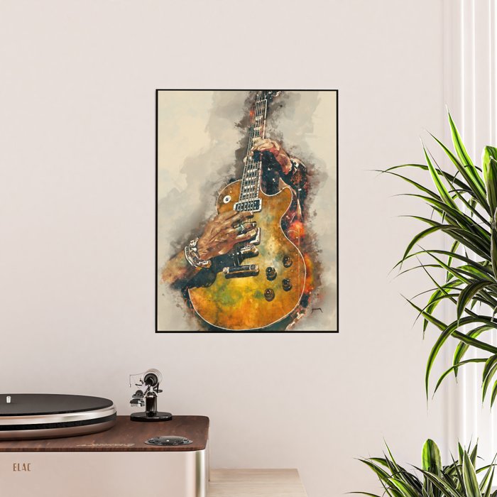 Slash Guns N 'Roses guitar colorful gift fan wall decor funny poster No Framed
