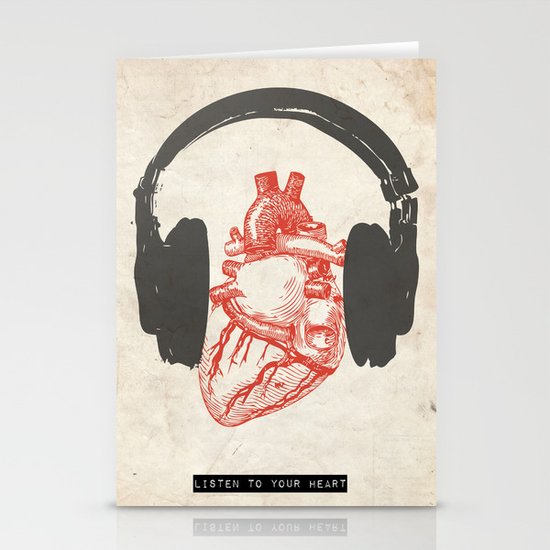 Listen to Your Heart Stationery Cards