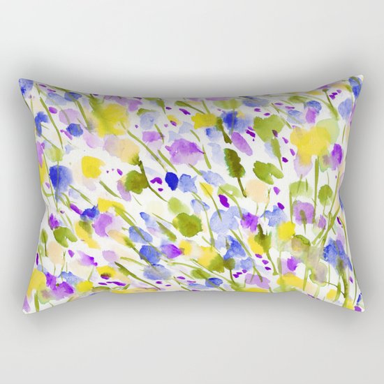 Wild Nature (Yellow and Blue) Rectangular Pillow