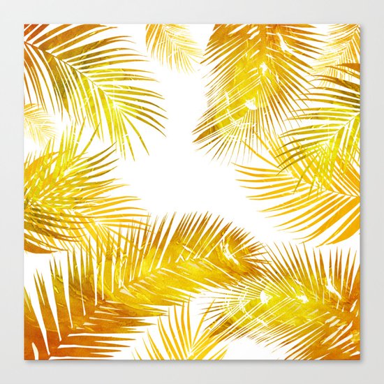 natural gold, tropical Canvas Print