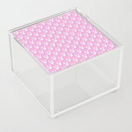 Adorable Bunny Pink Background Pattern Acrylic Box