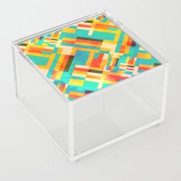 Retro Watercolor Abstract Lines Collection Acrylic Box
