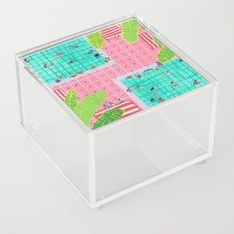 Tropical pink pool Acrylic Box
