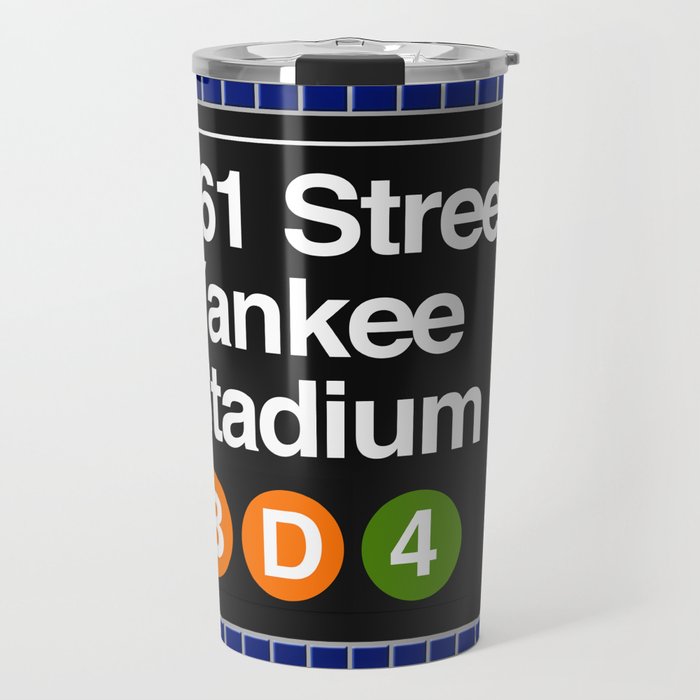 subway yankee stadium sign Travel Mug