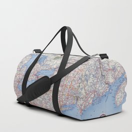 Highway Map Northeastern Section of the United States. - Vintage Illustrated Map-road map Duffle Bag
