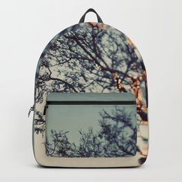 One More Sparkle Backpack | Yellow, Abstract, Sunset, Fairy, Sparkle, Veramladenovic, Contemporary, Bokeh, Dusk, Winter 
