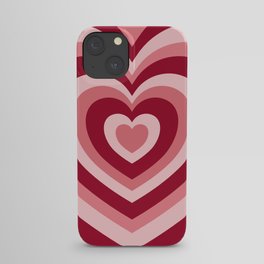 Rose Red Hypnotic Hearts iPhone Case