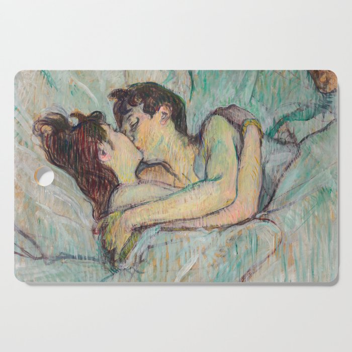 Toulouse-Lautrec - In Bed, The Kiss Cutting Board