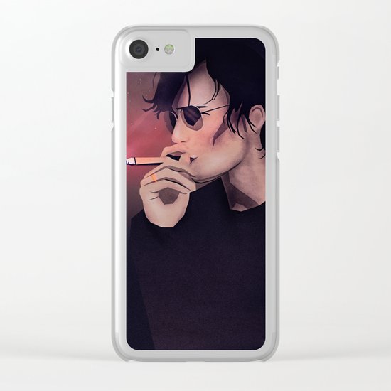 Smokey Man Clear iPhone Case