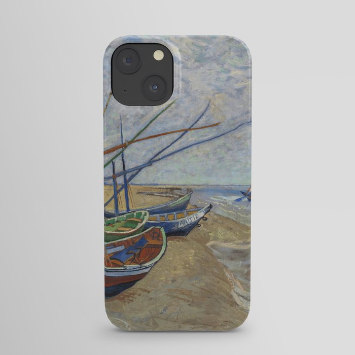 Fishing Boats on the Beach at Saintes-Maries iPhone Case