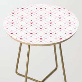 RED HEART PATTERN Side Table