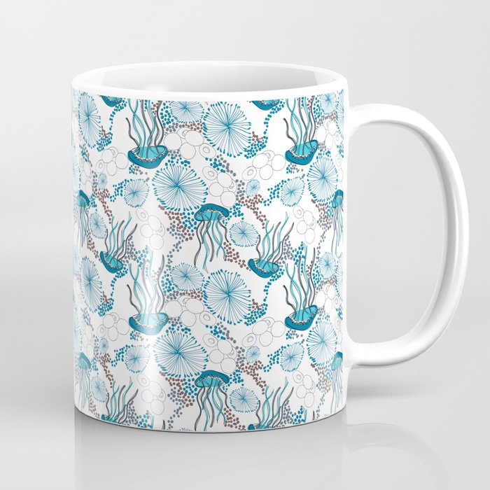 Underwater World with Jellyfishes dance Coffee Mug