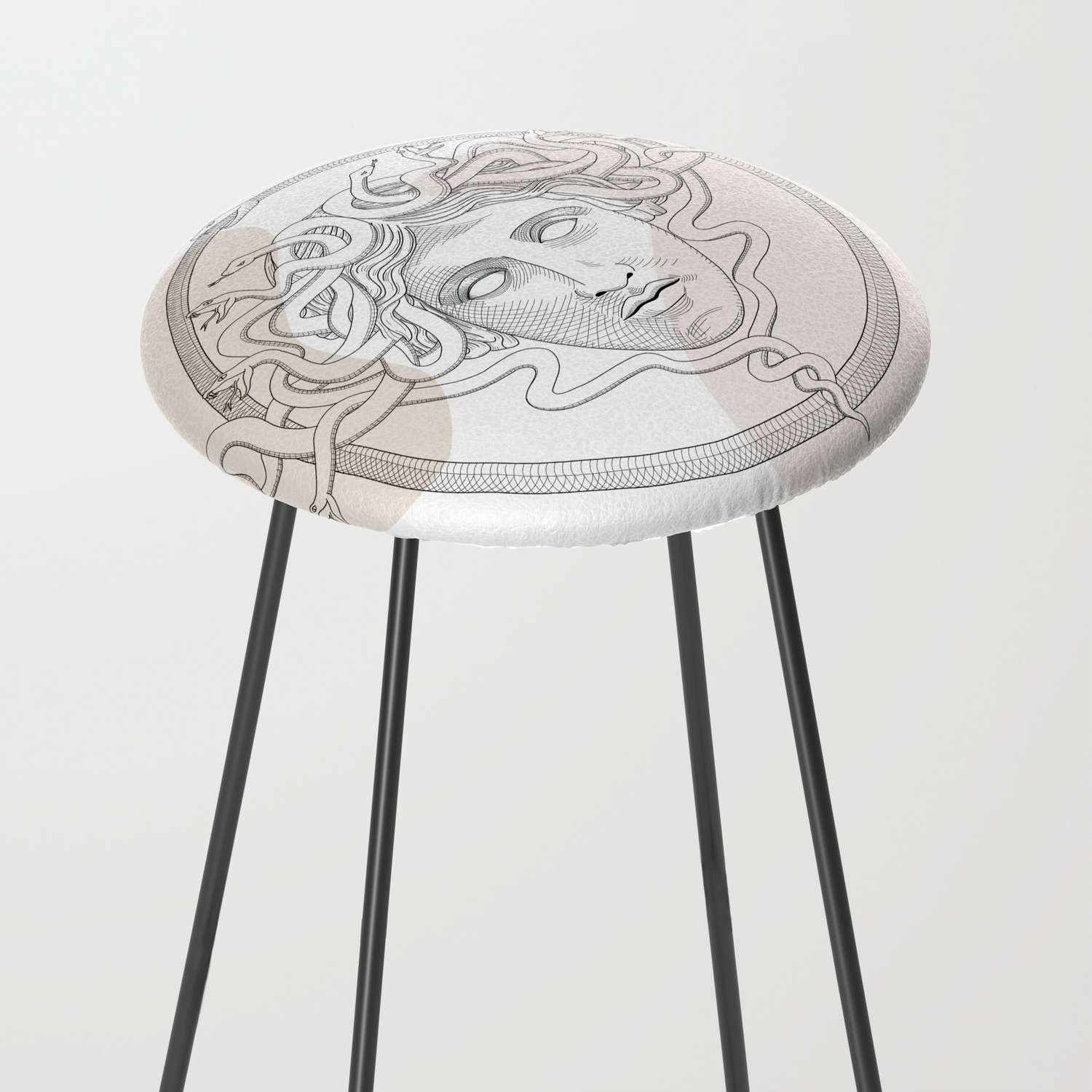 Medusa Classical Greek Minimal Counter Stool By Martaolgaklara
