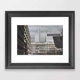 postcard from the barbican... Framed Art Print