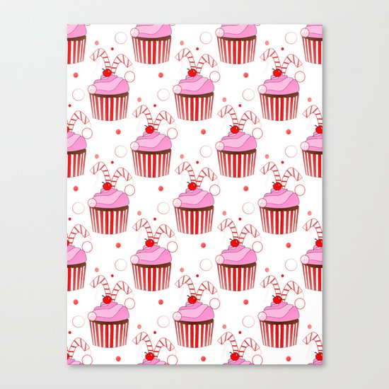 Christmas Cupcakes Canvas Print