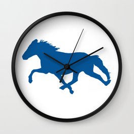 Icelandic horse flying pace blue Wall Clock