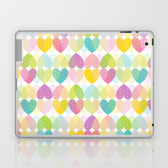 Colorful Sweet Candy Heart Pattern I Laptop & iPad Skin