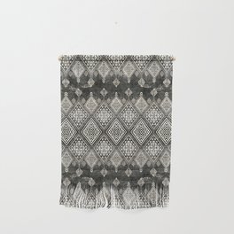 Black and White Handmade Moroccan Fabric Style Wall Hanging
