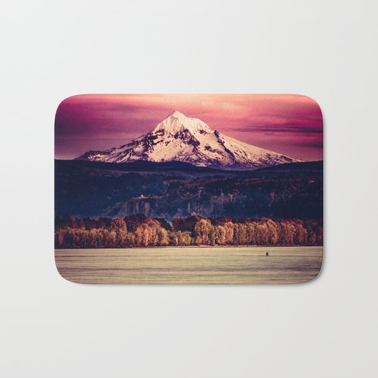 Mt Hood on Columbia River Bath Mat