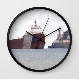 Great Lakes Freighters Wall Clock
