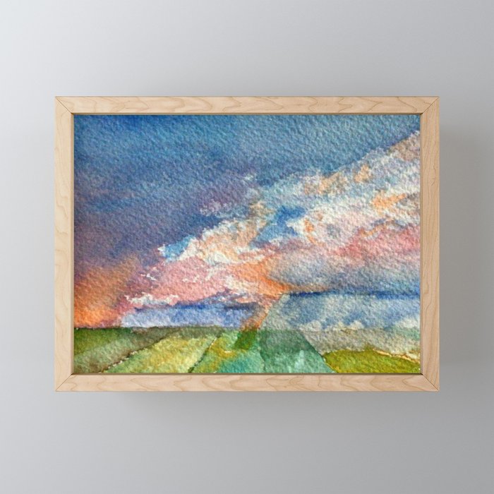 Clouds 01 Framed Mini Art Print