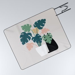 Cat and Plant 21: Leaf Me Alone Picnic Blanket