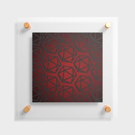 D20 Pattern - Red Black Gradient Floating Acrylic Print
