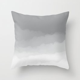 Pantone Ultimate Gray Watercolor Ombre (gray/white) Throw Pillow
