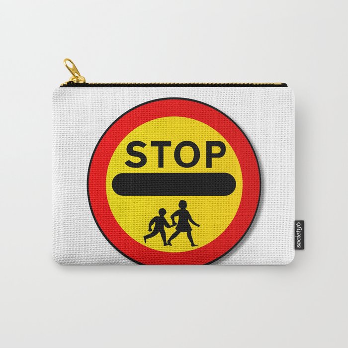 Stop Children Traffic Sign Carry-All Pouch