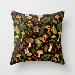 Vintage & Shabby Chic - Autumn Harvest Black Throw Pillow