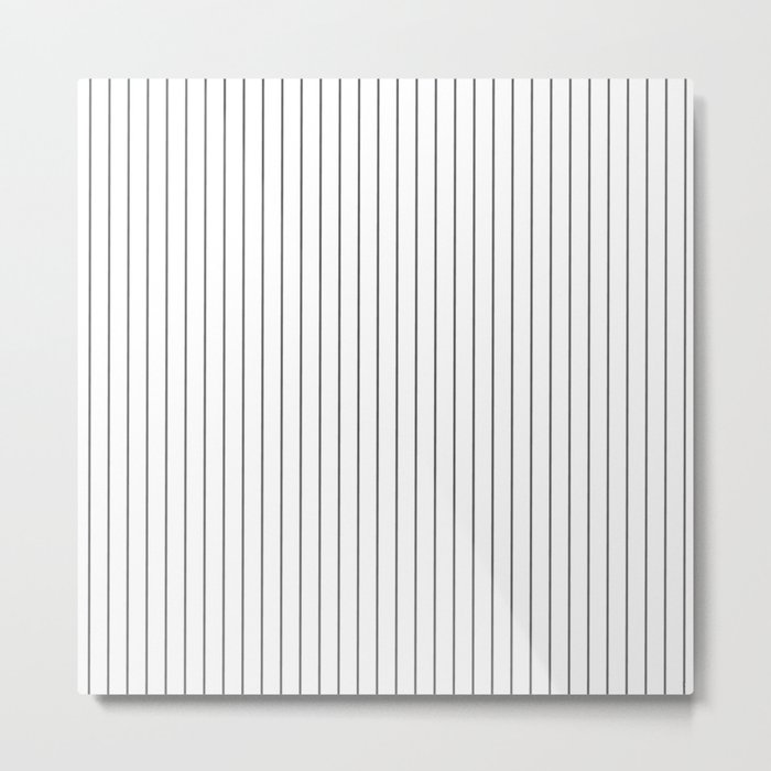 Grey stripes pattern Metal Print