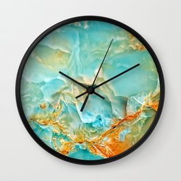 Onyx - blue and orange Wall Clock