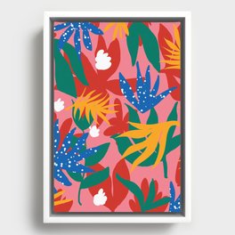 Blush in The Jungle Framed Canvas