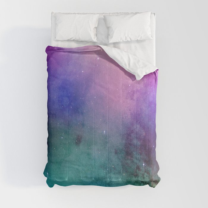 Mystical azure galaxy Comforter