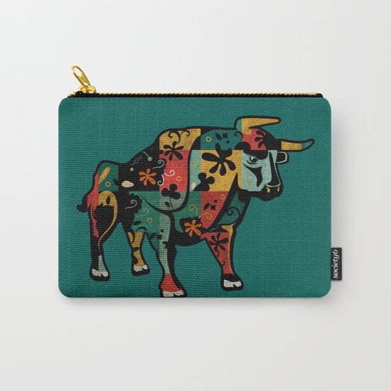 Flower Bull Carry-All Pouch