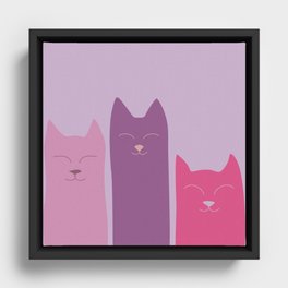 Tres Gatos Framed Canvas