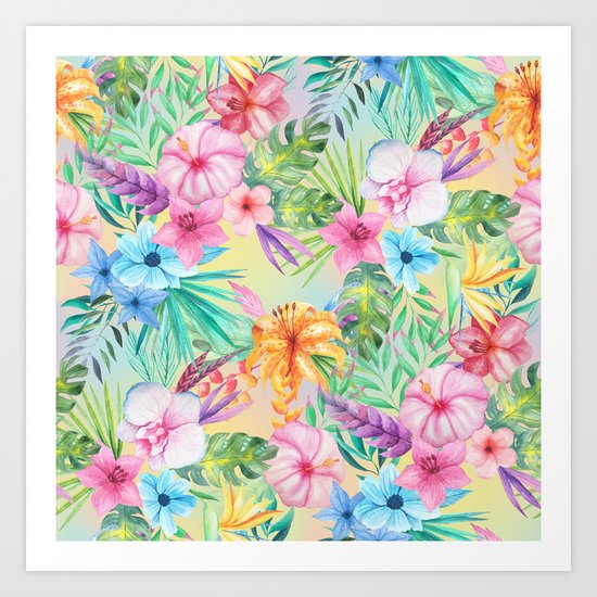 Wispy Summer Floral Art Print