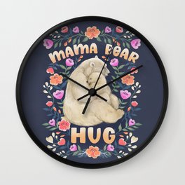 Mama Bear Hug Wall Clock