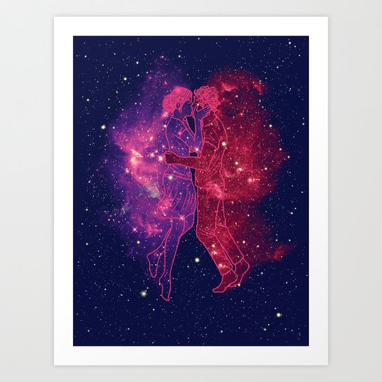 Universes Collide Art Print