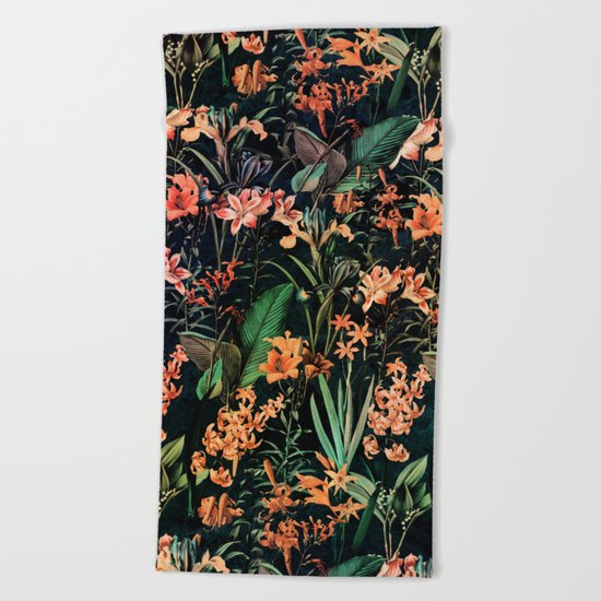 Exotic Garden Beach Towel