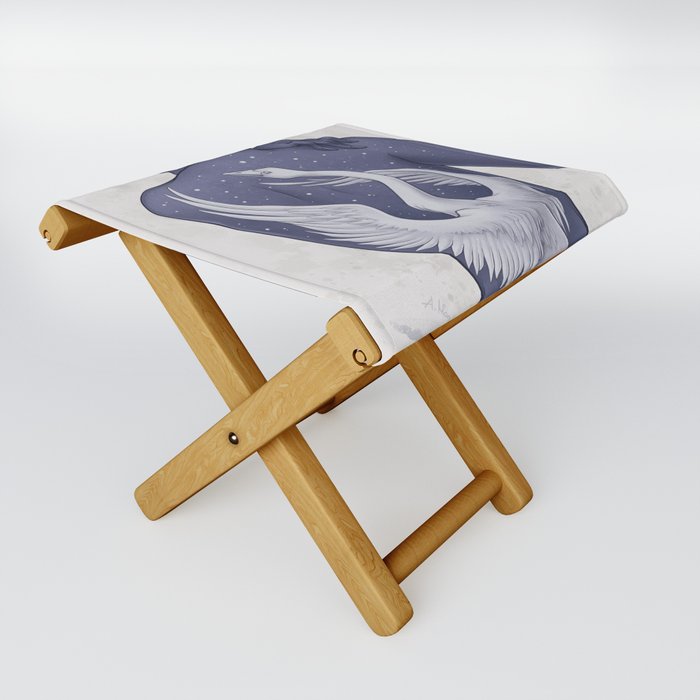 Wild Swan Folding Stool