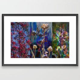 Spring Returns With Persephone Garden Collage Framed Art Print