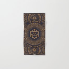 Steampunk Dice Giveth Dice Taketh Away D20 Dice Tabletop RPG Gaming Hand & Bath Towel