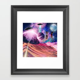 UFO Free Fall Framed Art Print