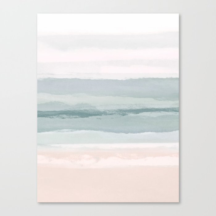 Beachscape Strips 2 Canvas Print