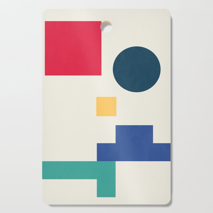 Abstract Geometric Color Block Cutting Board