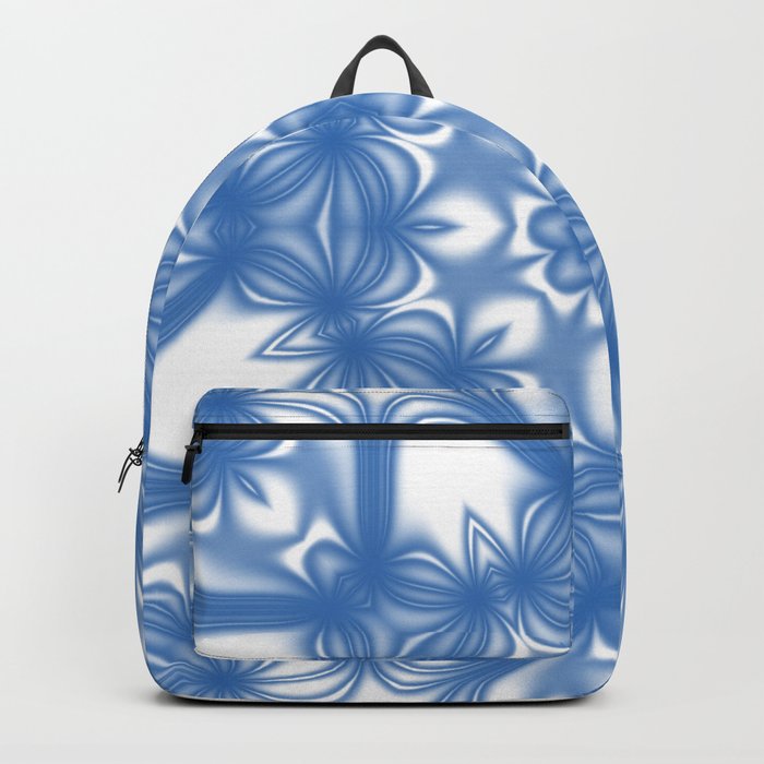 Blue flower pattern Backpack