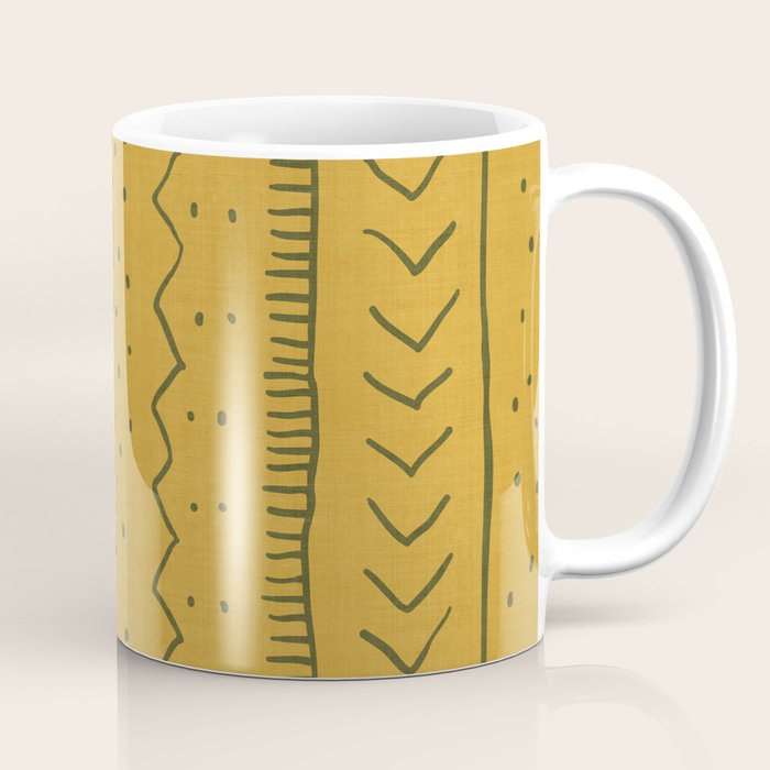 Moroccan Stripe in Mustard Yellow Coffee Mug by House of HaHa Society6